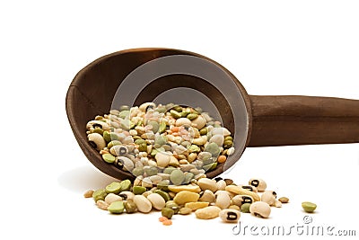 Mixed dried beans. Stock Photo