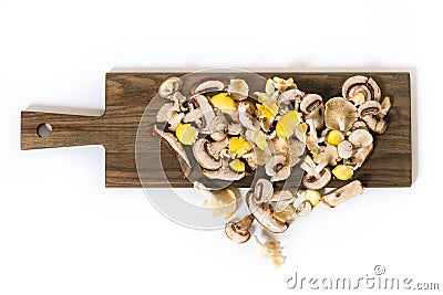 Mixed Exotic Mushrooms Stock Photo