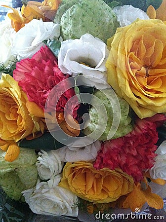 Mixed Flower Bouguet Stock Photo