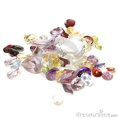 Mixed Gemstones Stock Photo