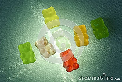Mixed jelly marmalade, high angle view of taste sweet snack Editorial Stock Photo