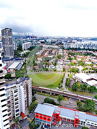 Mixed land use in Singapore Stock Photo