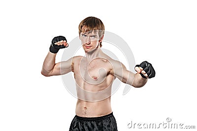 Mixed martial fighter ready to fight Stock Photo