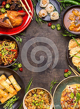 Mixed mexican food background Stock Photo