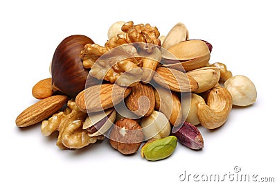 Mixed nuts Stock Photo