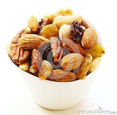 Mixed Nuts Healthy snack close up Stock Photo