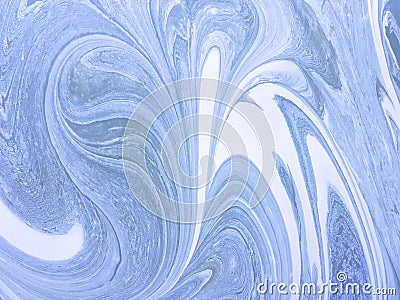 Mixed paint background white and light blue color. Abstract backdrop with curls Stock Photo