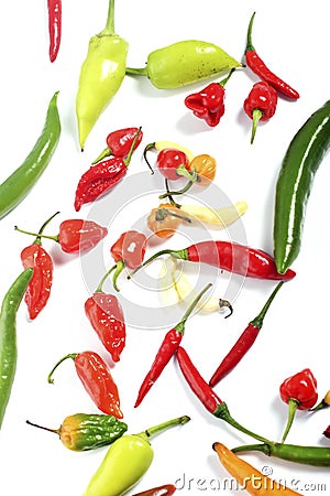 Mixed peppers Stock Photo