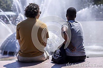 Mixed Race Couple on a Sunny Day Editorial Stock Photo