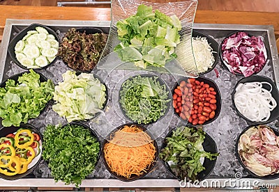 mixed salad bar Stock Photo