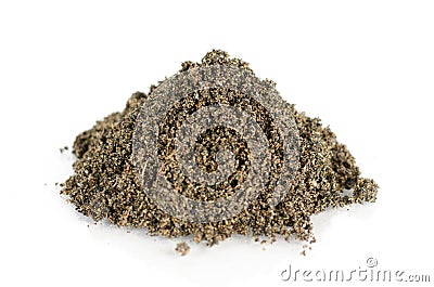 Mixed of sand soil and rice-husk ash for plantation Stock Photo