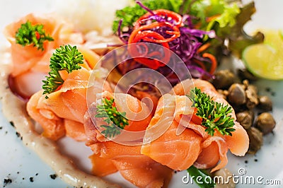 Mixed sashimi Stock Photo