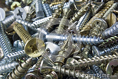 Mixed screws Stock Photo