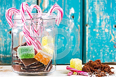 Mixed sweets Stock Photo