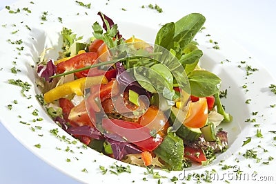 Mixed vegetable Salad Stock Photo