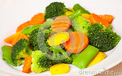 Mixed vegetables on a plate Stock Photo