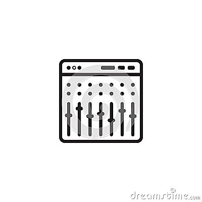 Mixer audio sound illustration mixing icon. Audio mixer media vector icon. Vector Illustration