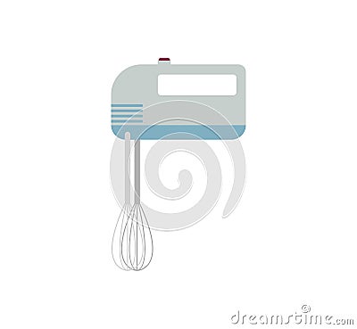 Mixer kitchen utensils isolated. device for cream churning Vector Illustration