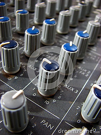 Mixer Knobs Stock Photo