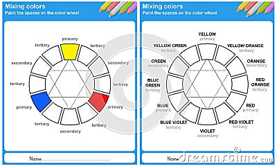 Mixing color - Paint the color Vector Illustration