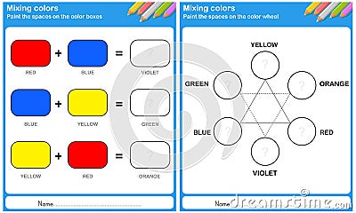 Mixing color - Paint the color Vector Illustration