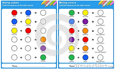 Mixing color - Paint the color Vector Illustration