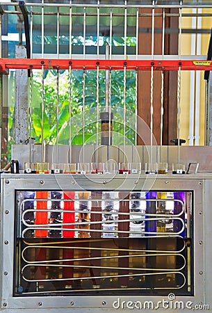 Mixing colors machine Stock Photo