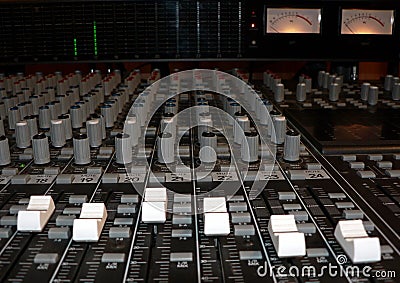 Mixing console Stock Photo