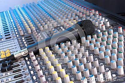 Mixing console Stock Photo