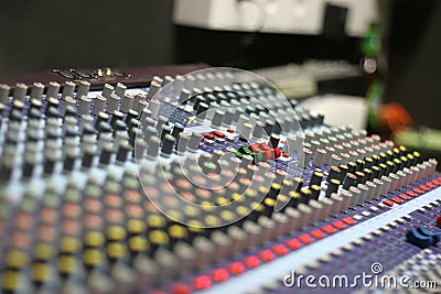 The Mixing Desk Stock Photo