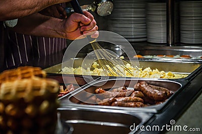 Mixing eggs Stock Photo