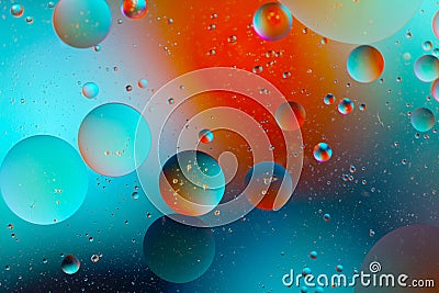 Mixing water and oil Stock Photo