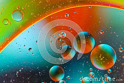 Mixing water and oil Stock Photo