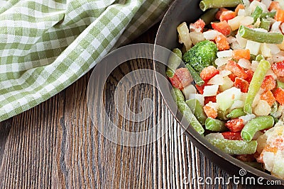 Mixture frozen vegetables Stock Photo