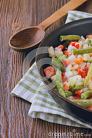 Mixture frozen vegetables Stock Photo