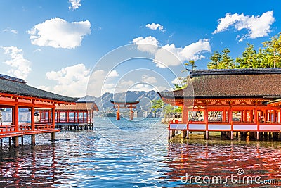 Miyajima, Hiroshima, Japan floating shrine Stock Photo