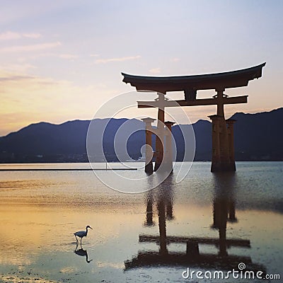 Miyajima shrine Stock Photo