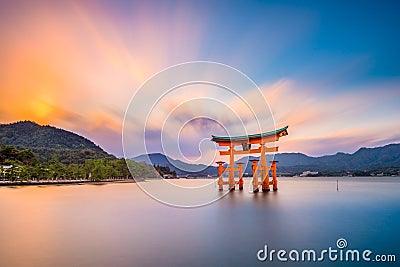 Miyajima Shrine Gate Stock Photo