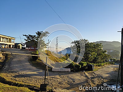 mizoram morning view sunset camp Editorial Stock Photo