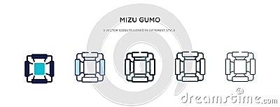 Mizu gumo icon in different style vector illustration. two colored and black mizu gumo vector icons designed in filled, outline, Vector Illustration