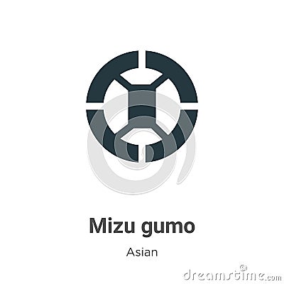 Mizu gumo vector icon on white background. Flat vector mizu gumo icon symbol sign from modern asian collection for mobile concept Vector Illustration