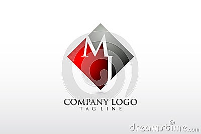 MJ, JM letter company logo design vector Vector Illustration