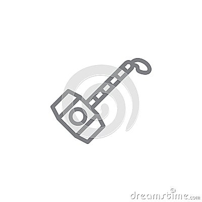 Mjolnir icon. Element of myphology icon. Thin line icon for website design and development, app development. Premium icon Stock Photo