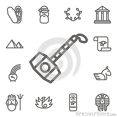 Mjolnir icon. Mythology icons universal set for web and mobile Stock Photo