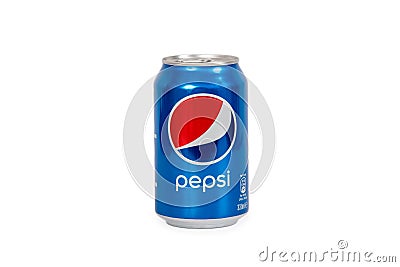 330ml Pepsi can Isolated On White Background Editorial Stock Photo