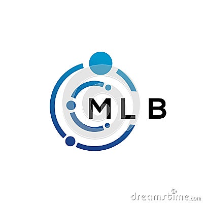 MLB letter technology logo design on white background. MLB creative initials letter IT logo concept. MLB letter design Vector Illustration