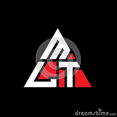 MLT triangle letter logo design with triangle shape. MLT triangle logo design monogram. MLT triangle vector logo template with red Vector Illustration