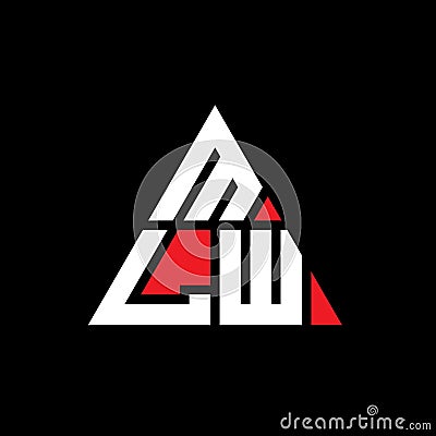 MLW triangle letter logo design with triangle shape. MLW triangle logo design monogram. MLW triangle vector logo template with red Vector Illustration