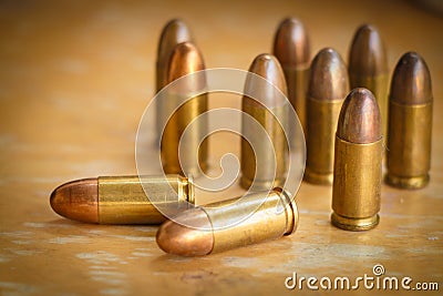 9mm bullet for a gun Stock Photo