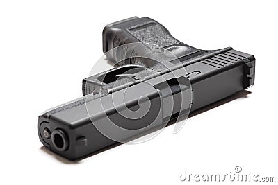 9mm semi-automatic pistol Stock Photo